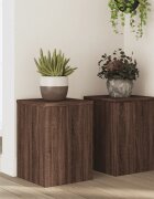 vidaXL Стойки за растения 2 бр кафяв дъб 25x25x35 см инженерно дърво