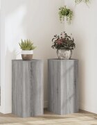 vidaXL Стойки за растения 2 бр сив сонома 30x30x70 см инженерно дърво