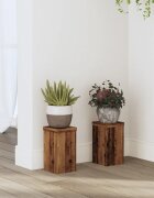 vidaXL Стойки за растения 2 бр старо дърво 10x10x18 см инженерно дърво