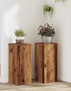 vidaXL Стойки за растения 2 бр старо дърво 30x30x70 см инженерно дърво