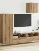 vidaXL Стойки за телевизор 4 бр. Дъб Инженерна дървесина