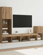 vidaXL Стойки за телевизор 4 бр. Дъб Инженерна дървесина