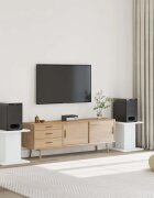 vidaXL Стойки за тонколони 2 бр бели 30x30x40 см инженерно дърво