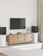 vidaXL Стойки за тонколони 2 бр бели 30x30x60 см инженерно дърво
