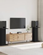 vidaXL Стойки за тонколони 2 бр черни 30x30x80 см инженерно дърво