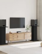 vidaXL Стойки за тонколони 2 бр черни 30x30x95 см инженерно дърво
