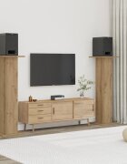 vidaXL Стойки за тонколони 2 бр дъб артизан 30x30x95см инженерно дърво