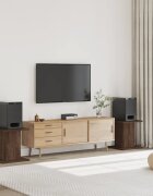 vidaXL Стойки за тонколони 2 бр кафяв дъб 30x30x40 см инженерно дърво