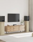 vidaXL Стойки за тонколони 2 бр сонома дъб 30x30x80 см инженерно дърво