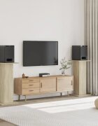 vidaXL Стойки за тонколони 2 бр сонома дъб 30x30x95 см инженерно дърво