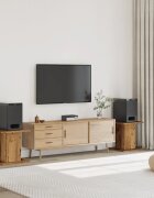 vidaXL Стойки за тонколони 2 бр старо дърво 30x30x40см инженерно дърво