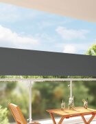 vidaXL Страничен сенник 100 x 300 cm 100% полиестер желязо стомана