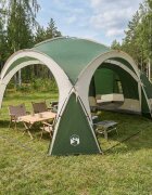 vidaXL Страничен Шатър Зелено 410 x 410 x 250 см Полиестер и стомана