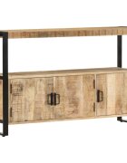 vidaXL Страничен шкаф 120x30x75 см манго масив