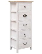 vidaXL Страничен шкаф 35x25x87 см дърво пауловния