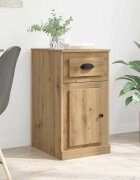 vidaXL Страничен шкаф 40 x 50 x 75 см Инженерна дървесина Дъб