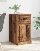 vidaXL Страничен шкаф 40 x 50 x 75 см Инженерна дървесина Старо дърво