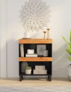 vidaXL Страничен шкаф 60x33x75 см акациево дърво масив