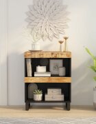 vidaXL Страничен шкаф 60x33x75 см манго масивно дърво