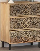 vidaXL Страничен шкаф 60x33x75 см манго масивно дърво
