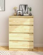 vidaXL Страничен шкаф 60x36x84 см бор масив