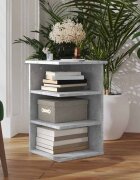vidaXL Страничен шкаф бетонно сив 35x35x55 см инженерно дърво