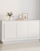 vidaXL Страничен шкаф бял 102x35x55 см инженерно дърво