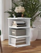 vidaXL Страничен шкаф бял 35x35x55 см инженерно дърво