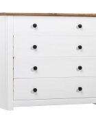 vidaXL Страничен шкаф бял 80x40x73 см бор Panama Range