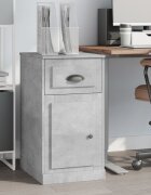 vidaXL Страничен шкаф чекмедже бетонно сив 40x50x75 см инженерно дърво