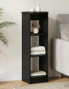 vidaXL Страничен шкаф Черен 40 x 40 x 100 cm Инженерен дървен материал