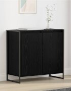 vidaXL Страничен шкаф Черния дъб 79 x 36 x 75 см Инженерна дървесина