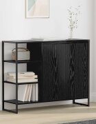 vidaXL Страничен шкаф Черния дъб 96.5 x 30 x 75 см Инженерна дървесина