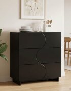 vidaXL Страничен шкаф Черно 70 x 38 x 75 см Инженерна дървесина