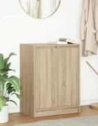 vidaXL Страничен шкаф дъб сонома 57x34x76 см инженерно дърво