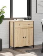 vidaXL Страничен шкаф дъб сонома 70x30x80 см инженерно дърво