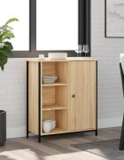 vidaXL Страничен шкаф дъб сонома 70x30x80 см инженерно дърво