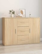 vidaXL Страничен шкаф дъб сонома 91x295x65 см инженерно дърво
