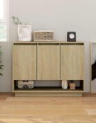 vidaXL Страничен шкаф дъб сонома 97x31x75 см инженерно дърво