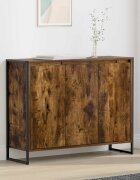 vidaXL Страничен шкаф Димящ дъб 965 x 30 x 75 см Инженерна дървесина