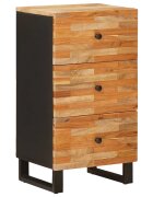 vidaXL Страничен шкаф Кафяво 40 x 33 x 75 см Солидно мангово дърво