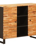 vidaXL Страничен шкаф Кафяво 90 x 33 x 75 см Солидно мангово дърво
