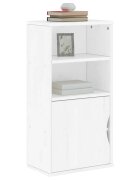 vidaXL Страничен шкаф ODDA White 40x24x79 cm Масивна дървесина Бор