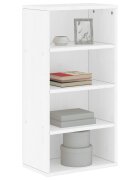 vidaXL Страничен шкаф ODDA White 40x24x79 cm Масивна дървесина Бор