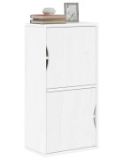 vidaXL Страничен шкаф ODDA White 40x24x79 cm Масивна дървесина Бор