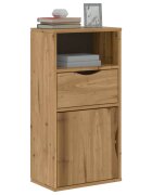 vidaXL Страничен шкаф с чекмедже ODDA 40x24x79cm масивна дървесина бор