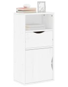 vidaXL Страничен шкаф с чекмедже ODDA White 40x24x79 cm