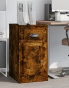 vidaXL Страничен шкаф с чекмедже опушен дъб 40x50x75см инженерно дърво