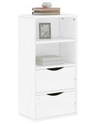 vidaXL Страничен шкаф с чекмеджета ODDA White 40x24x79 cm