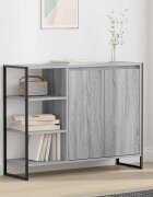 vidaXL Страничен шкаф Сив Сонома 96.5 x 30 x 75 см Инженерна дървесина